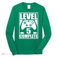 Level 5 Complete Video Gamer 5th Birthday Long Sleeve Shirt thumb 0