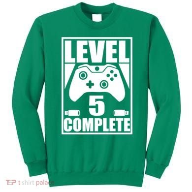 Level 5 Complete Video Gamer 5th Birthday Sweatshirt