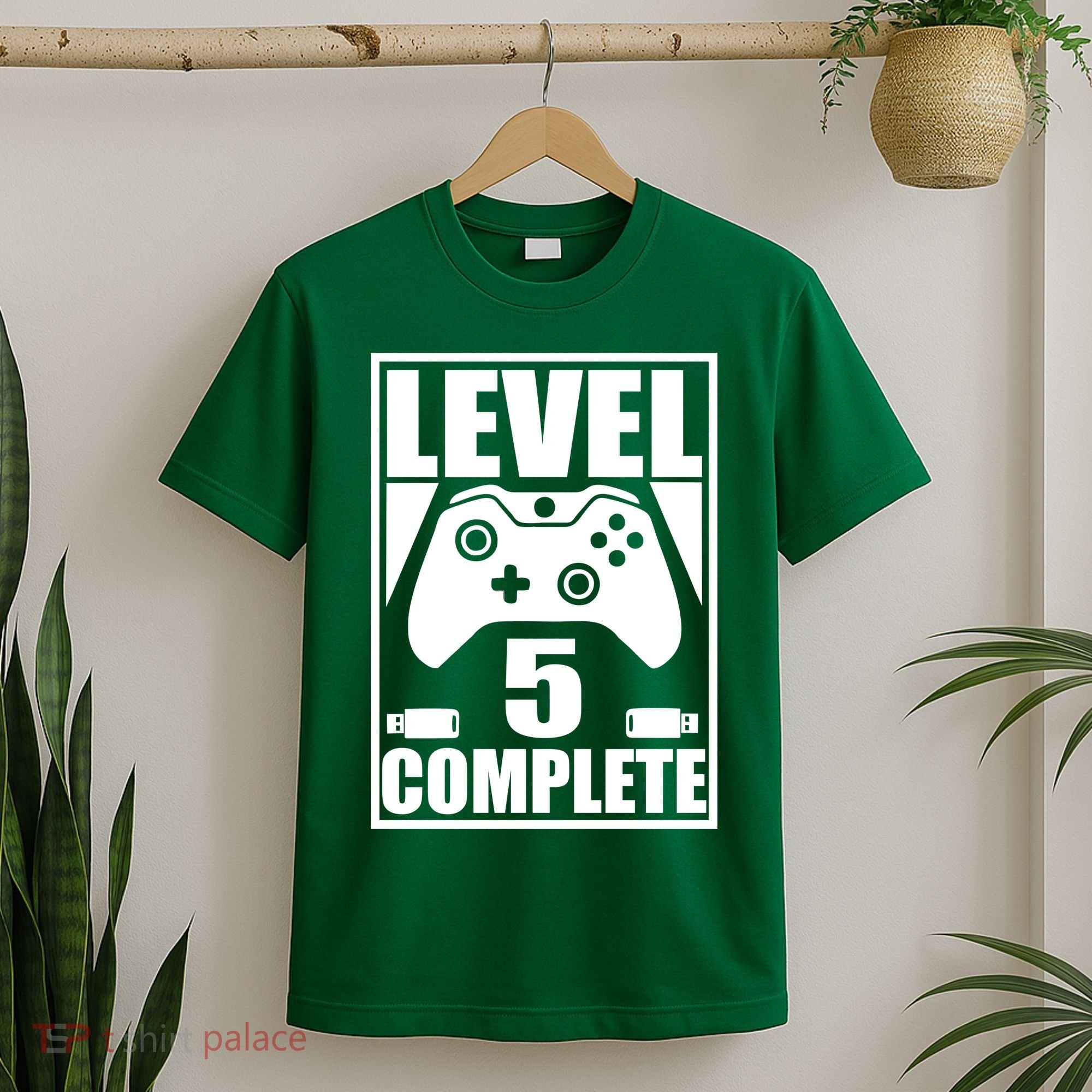 Level 5 Complete Video Gamer 5th Birthday T-Shirt