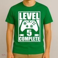 Level 5 Complete Video Gamer 5th Birthday T-Shirt thumb 3