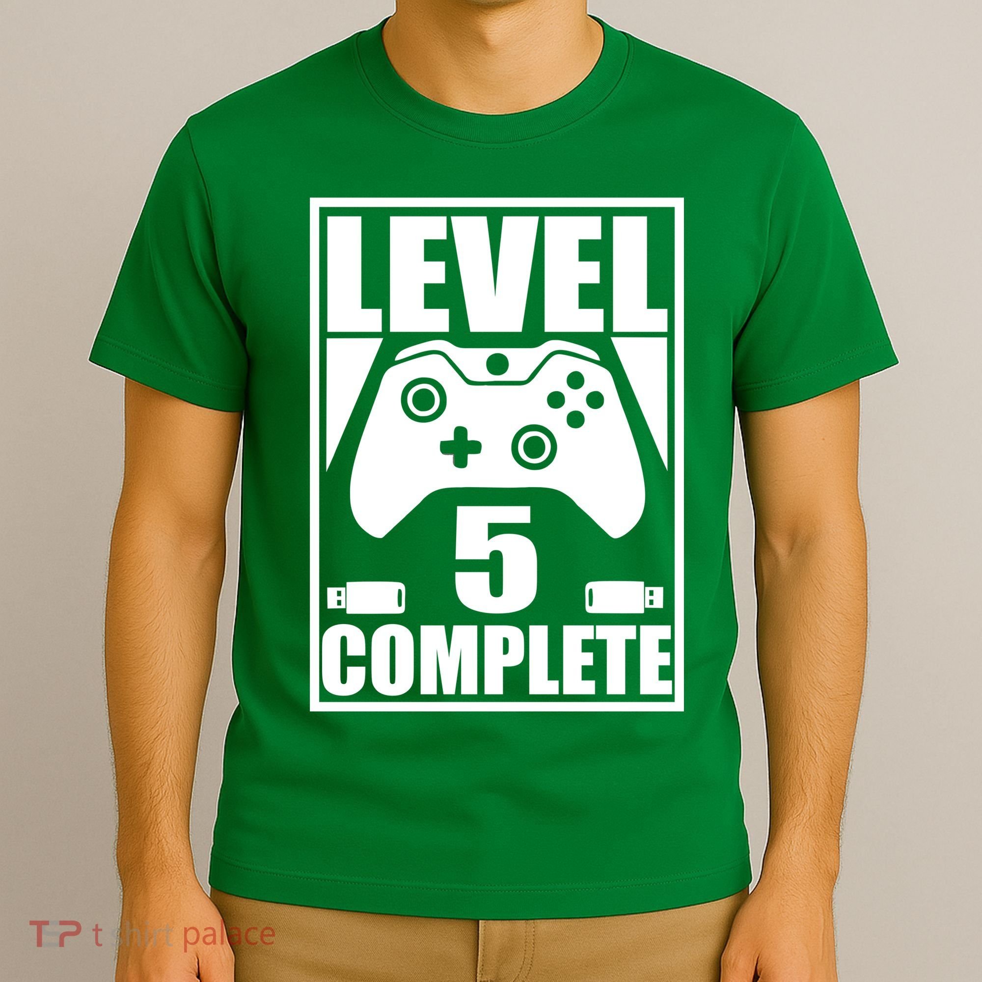 Level 5 Complete Video Gamer 5th Birthday T-Shirt