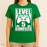 Level 5 Complete Video Gamer 5th Birthday T-Shirt thumb 4