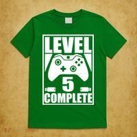 Level 5 Complete Video Gamer 5th Birthday T-Shirt thumb 5