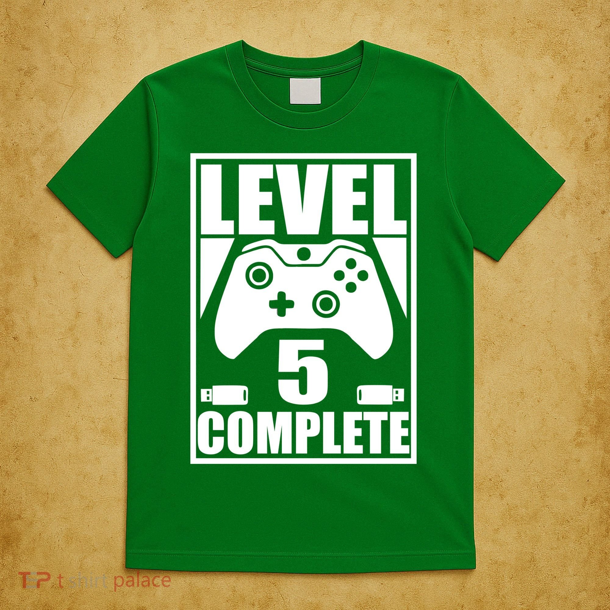 Level 5 Complete Video Gamer 5th Birthday T-Shirt