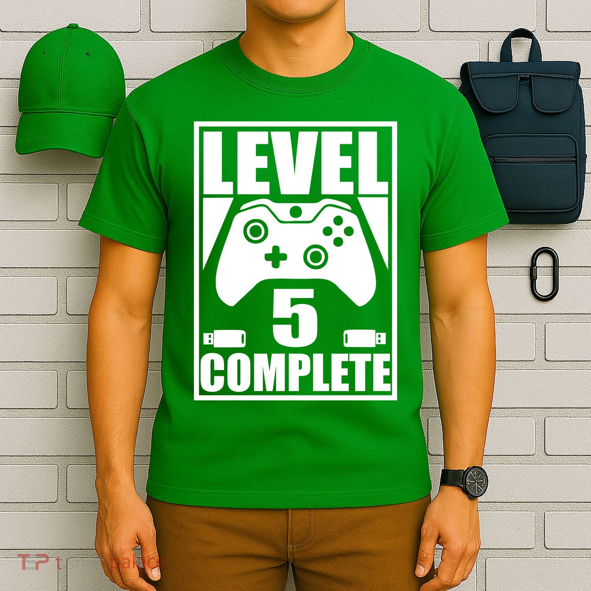 Level 5 Complete Video Gamer 5th Birthday T-Shirt