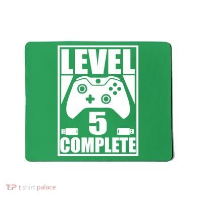 Level 5 Complete Video Gamer 5th Birthday Mousepad
