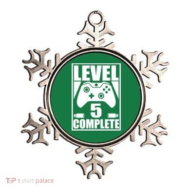 Level 5 Complete Video Gamer 5th Birthday Ornament