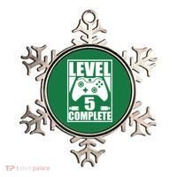 Level 5 Complete Video Gamer 5th Birthday Ornament thumb 0