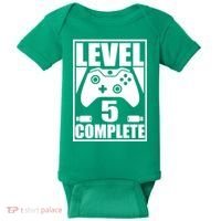 Level 5 Complete Video Gamer 5th Birthday Baby Bodysuit thumb 0