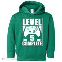 Level 5 Complete Video Gamer 5th Birthday Toddler Hoodie thumb 0