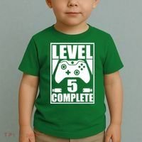 Level 5 Complete Video Gamer 5th Birthday Toddler T-Shirt thumb 2
