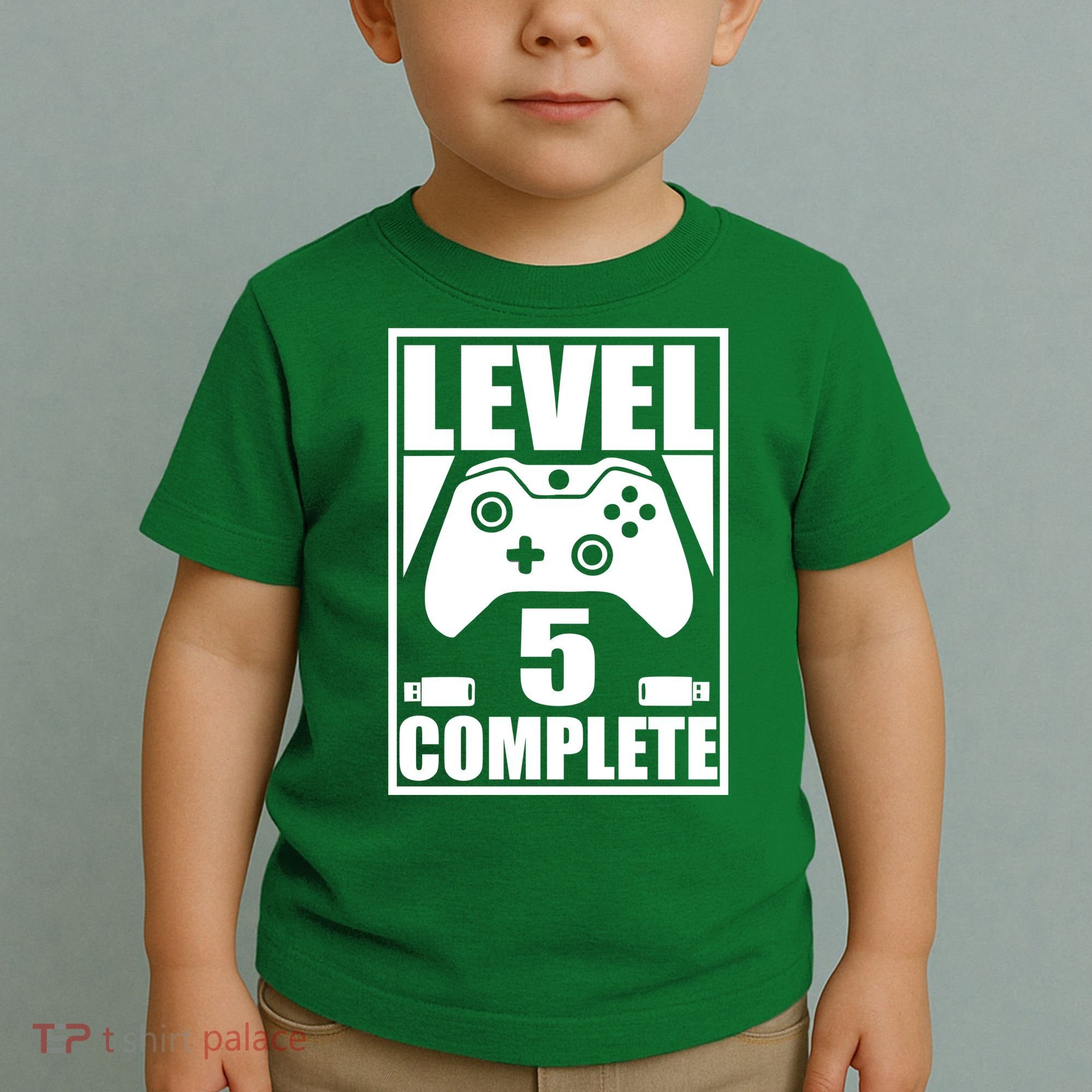 Level 5 Complete Video Gamer 5th Birthday Toddler T-Shirt
