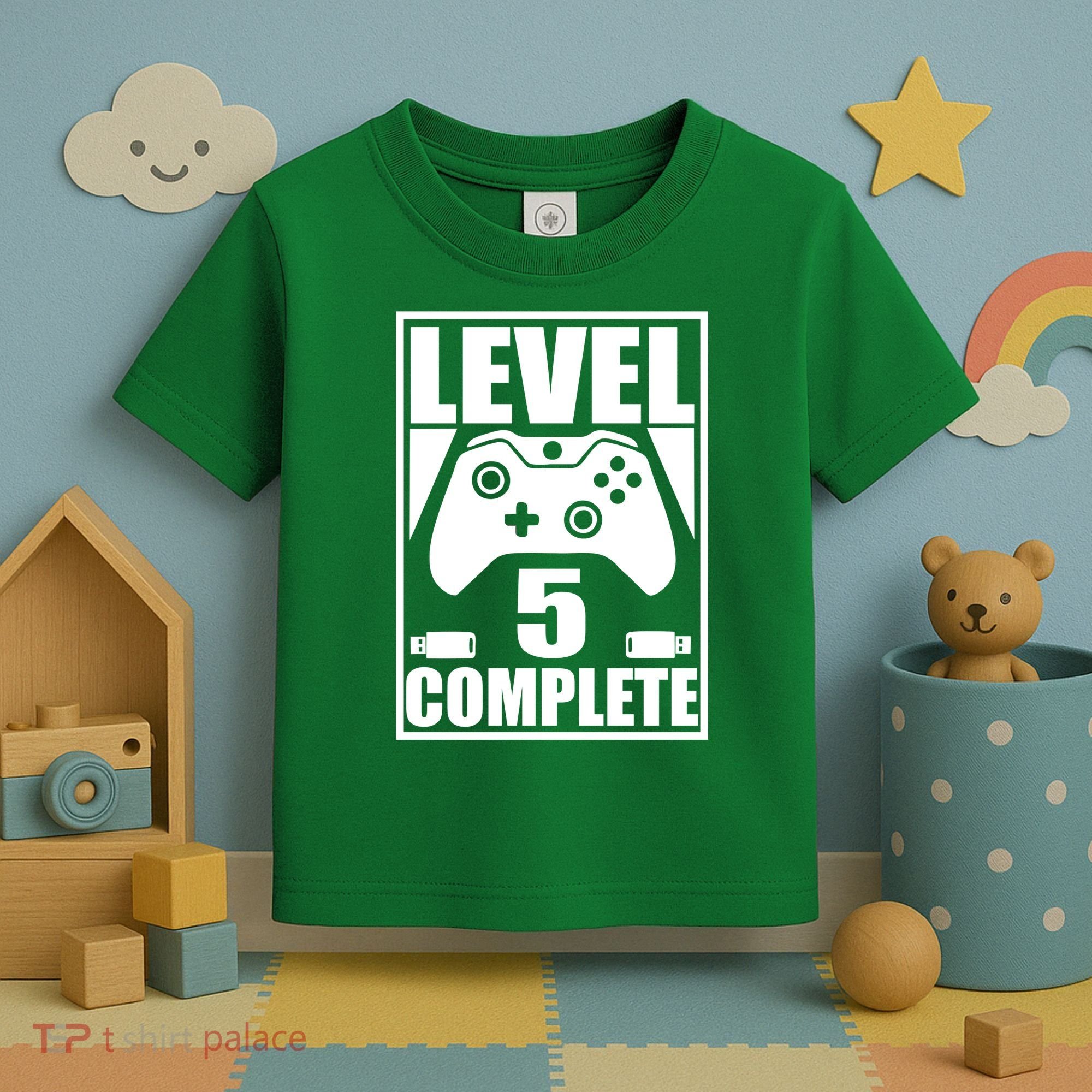 Level 5 Complete Video Gamer 5th Birthday Toddler T-Shirt