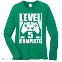 Level 5 Complete Video Gamer 5th Birthday Women's Long Sleeve Shirt thumb 0