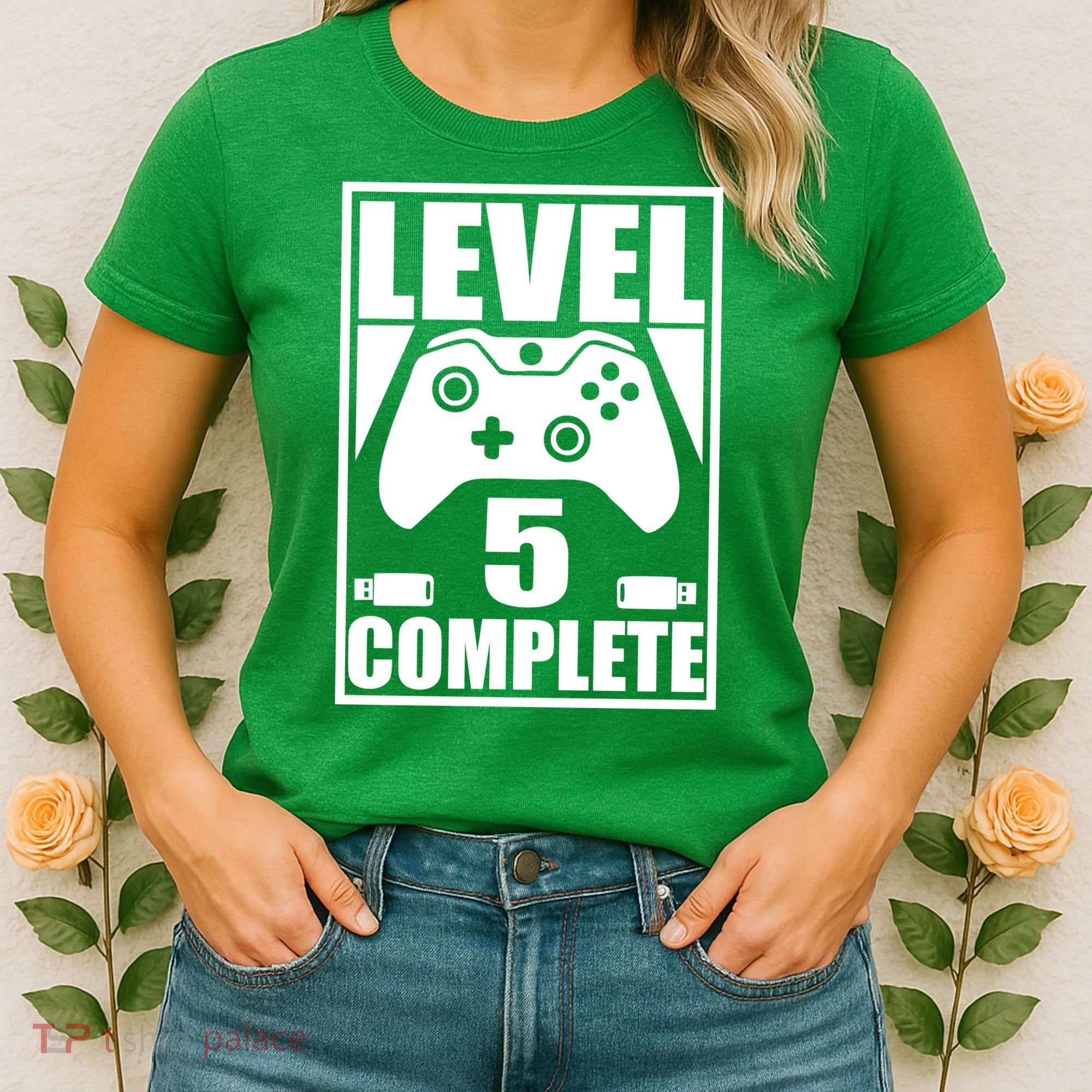 Level 5 Complete Video Gamer 5th Birthday Women's T-Shirt