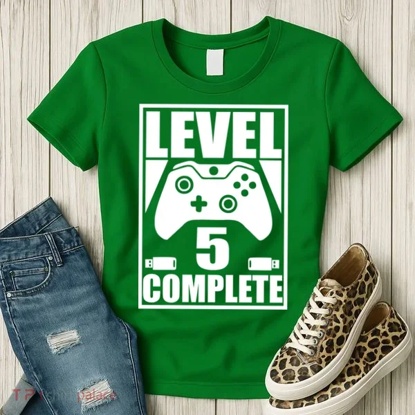 Level 5 Complete Video Gamer 5th Birthday Women's T-Shirt