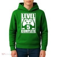 Level 5 Complete Video Gamer 5th Birthday Kids Hoodie thumb 4