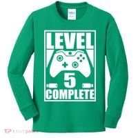 Level 5 Complete Video Gamer 5th Birthday Kids Long Sleeve Shirt thumb 0