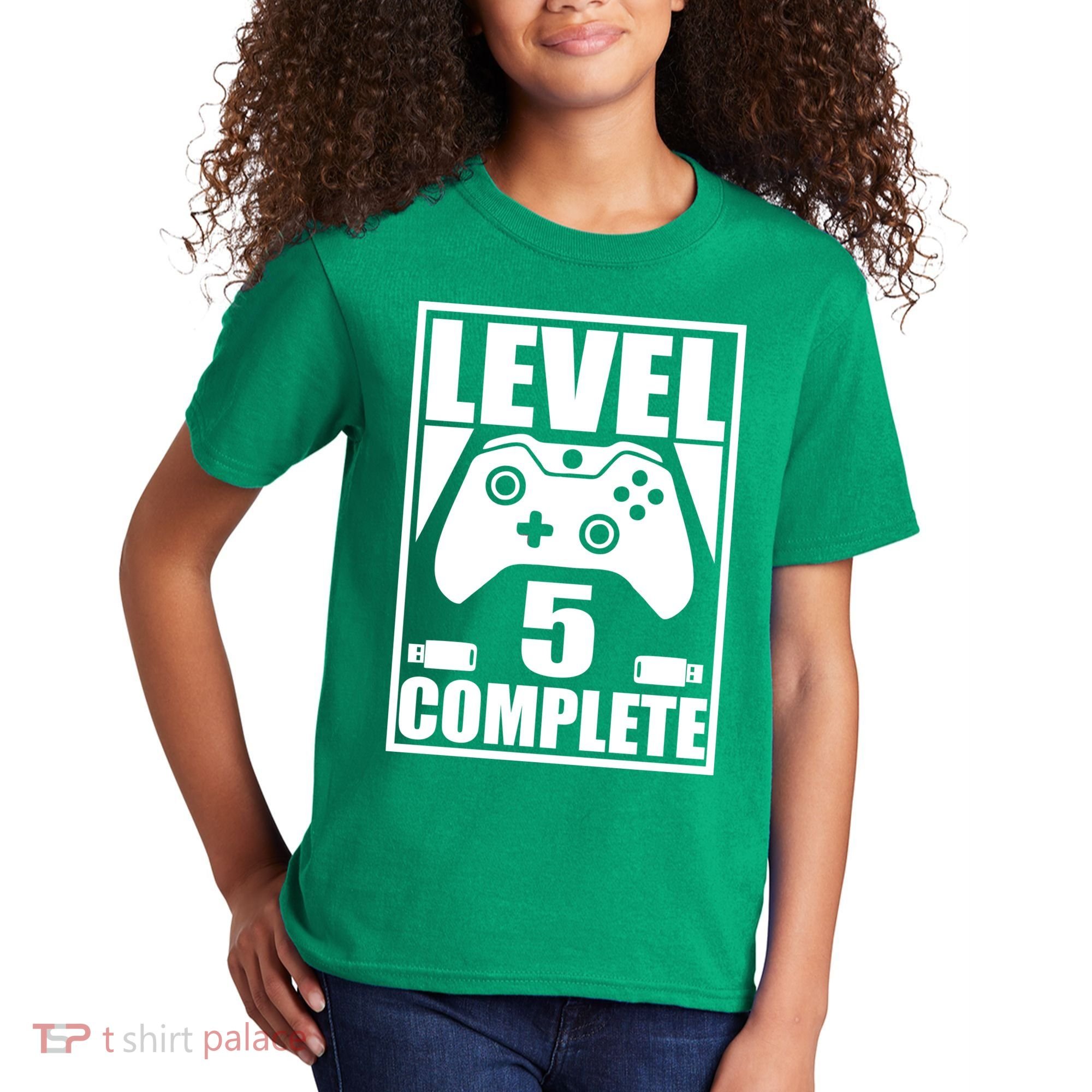 Level 5 Complete Video Gamer 5th Birthday Kids T-Shirt