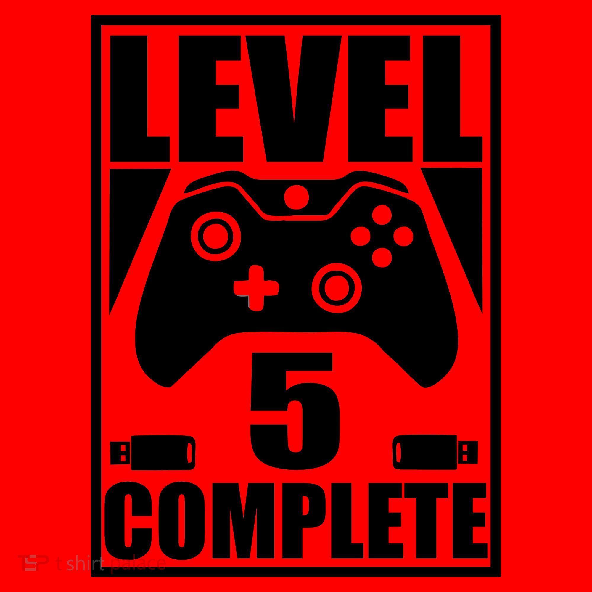 Level 5 Complete Video Gamer 5th Birthday Santa Hat