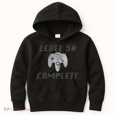 Level 50 Complete 50th Birthday Kids Hoodie