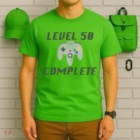 Level 50 Complete 50th Birthday T-Shirt thumb 6