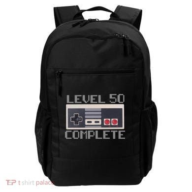 Level 50 Complete Retro Gamer 50th Birthday Backpack