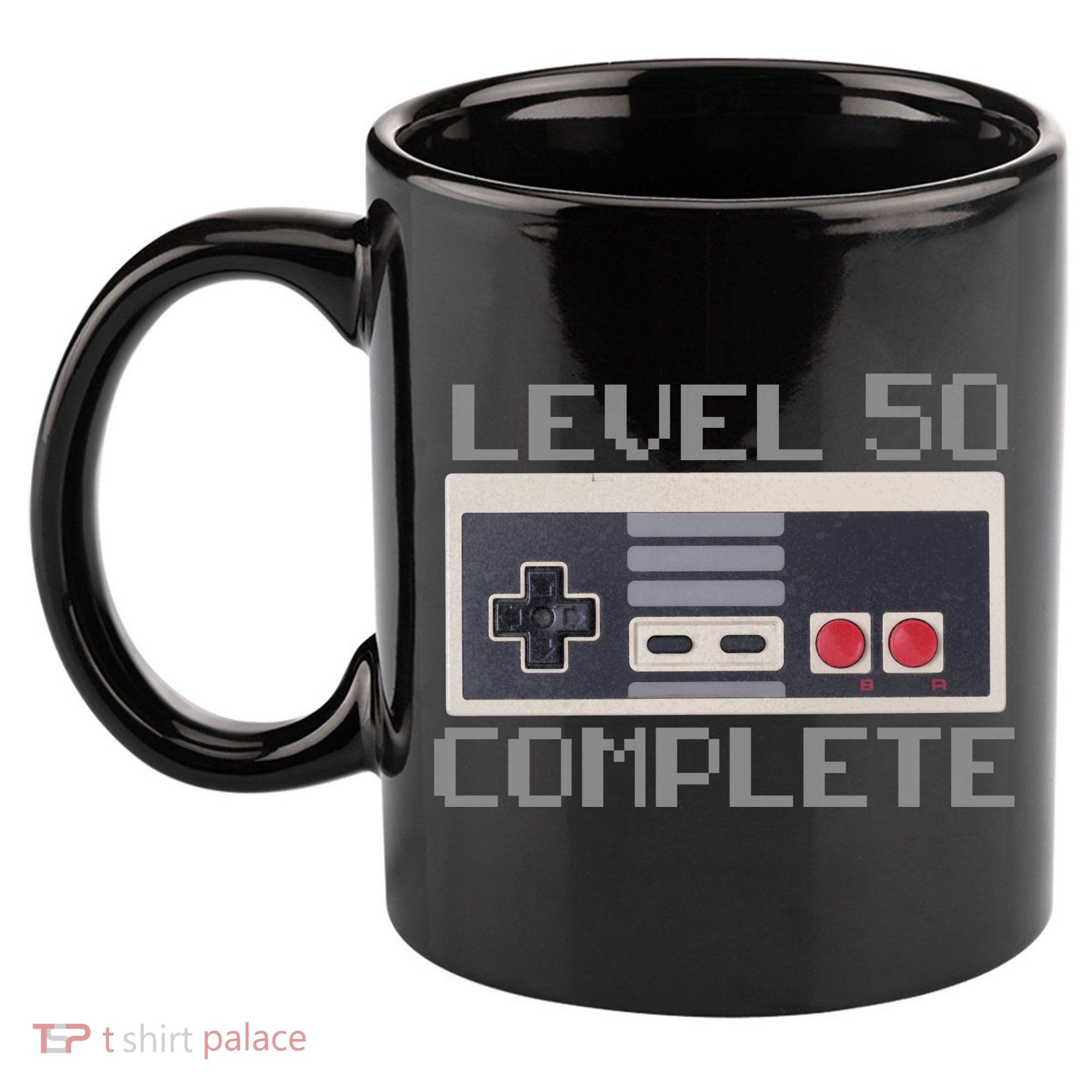 Level 50 Complete Retro Gamer 50th Birthday 11oz C Handle Ceramic Mug