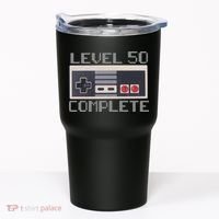Level 50 Complete Retro Gamer 50th Birthday Tumbler thumb 0
