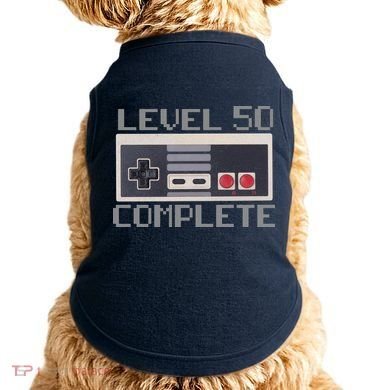 Level 50 Complete Retro Gamer 50th Birthday Doggie Tank