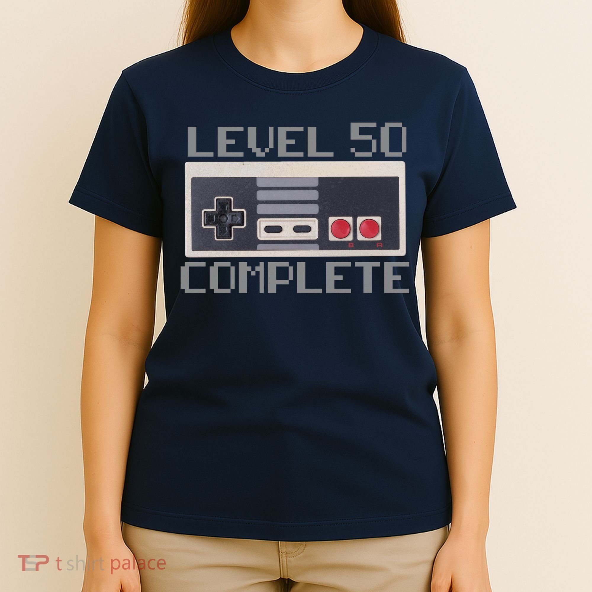 Level 50 Complete Retro Gamer 50th Birthday T-Shirt