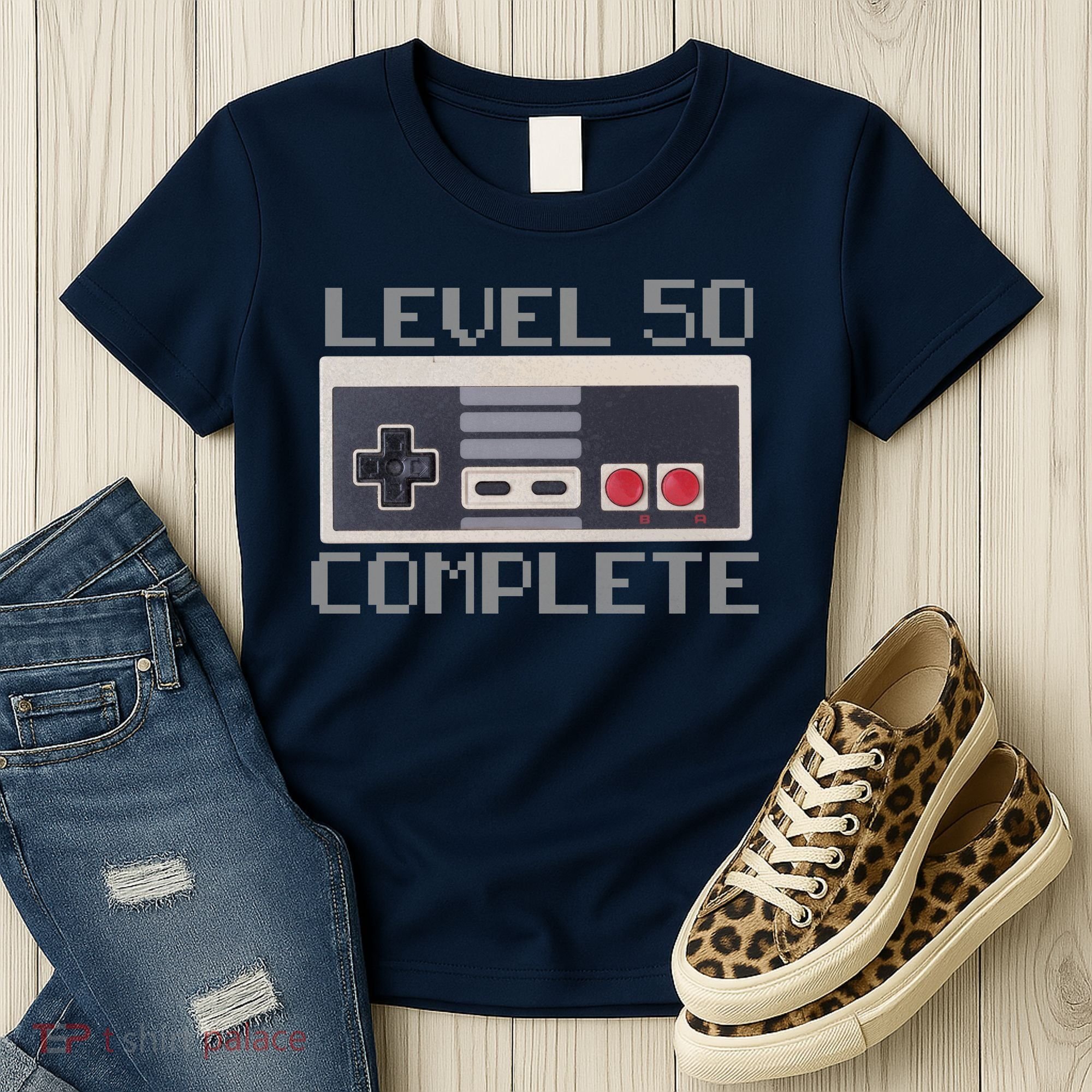 Level 50 Complete Retro Gamer 50th Birthday Women's T-Shirt