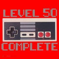 Level 50 Complete Retro Gamer 50th Birthday Santa Hat thumb 1
