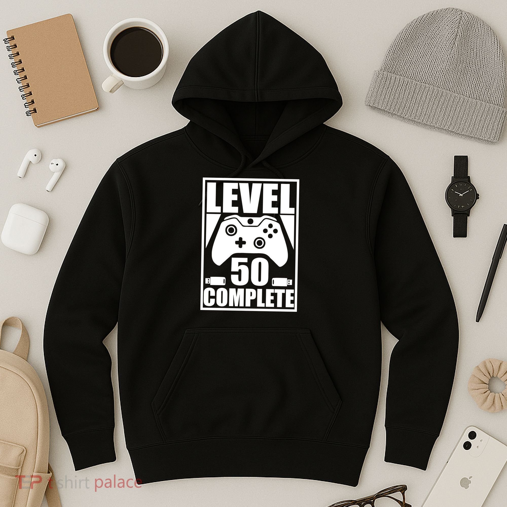 Level 50 Complete Video Gamer 50th Birthday Hoodie