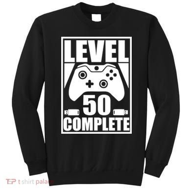 Level 50 Complete Video Gamer 50th Birthday Sweatshirt