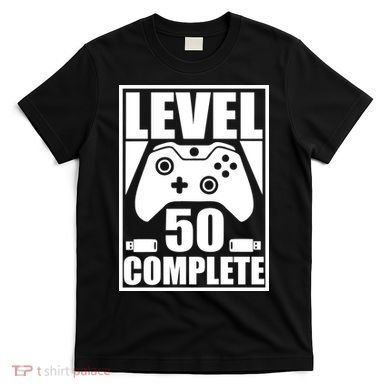 Level 50 Complete Video Gamer 50th Birthday T-Shirt
