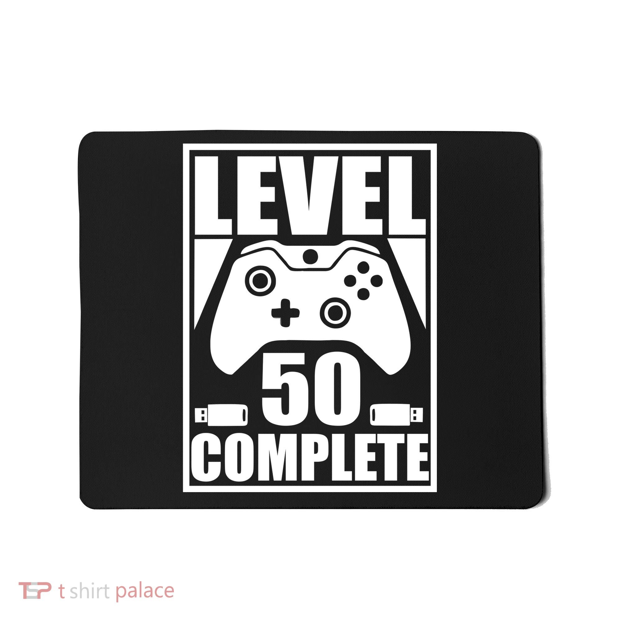Level 50 Complete Video Gamer 50th Birthday Mousepad