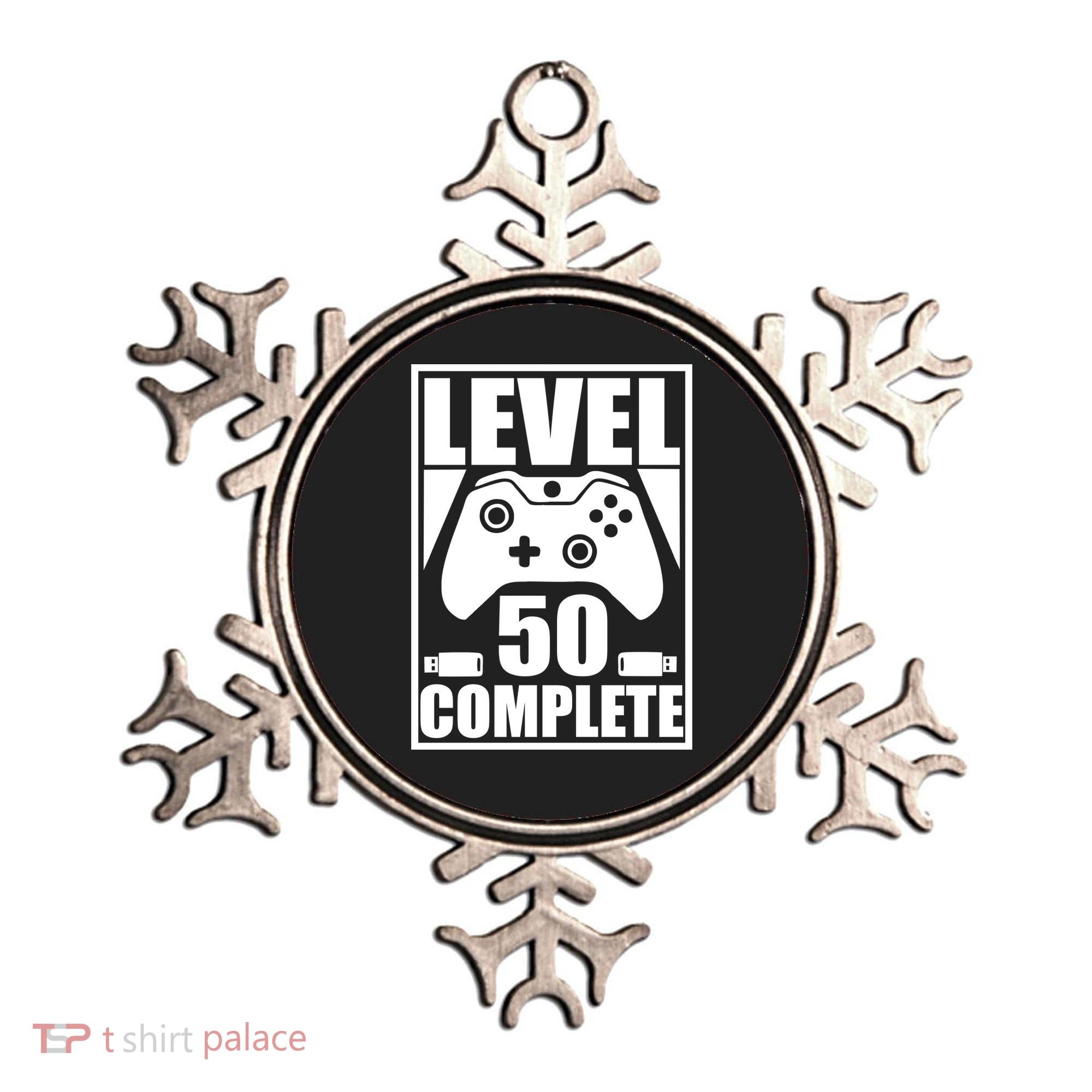 Level 50 Complete Video Gamer 50th Birthday Ornament