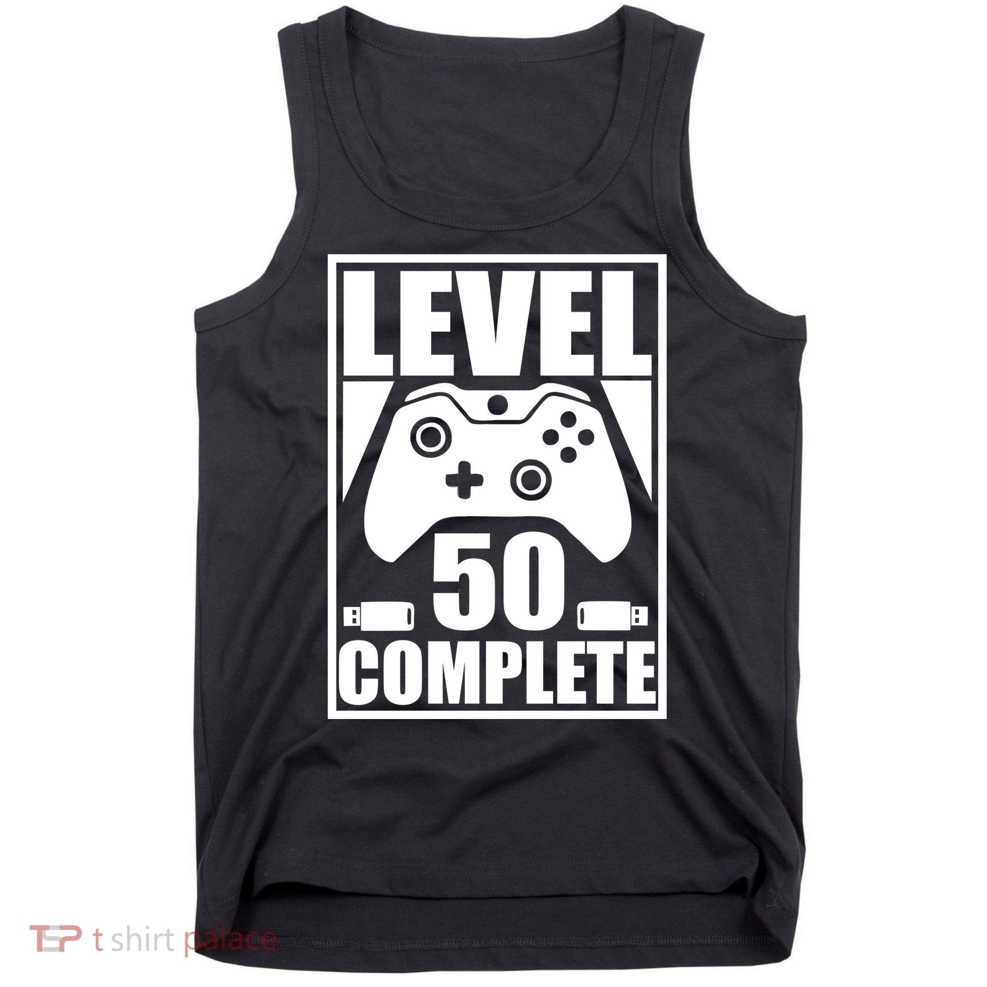 Level 50 Complete Video Gamer 50th Birthday Tank Top
