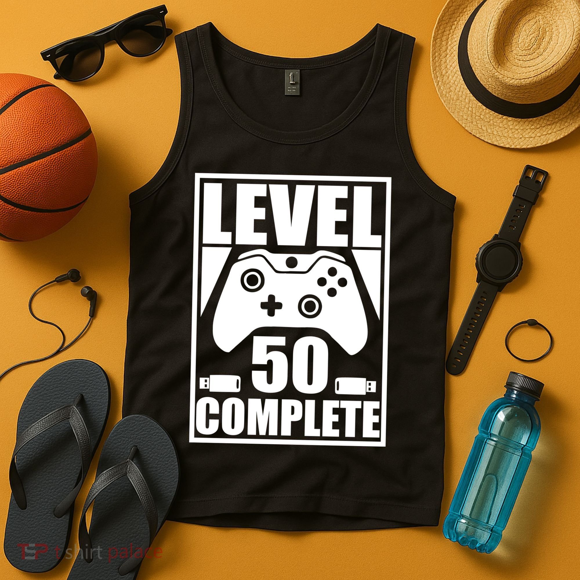 Level 50 Complete Video Gamer 50th Birthday Tank Top