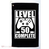Level 50 Complete Video Gamer 50th Birthday Golf Towel thumb 0