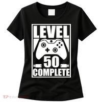 Level 50 Complete Video Gamer 50th Birthday Women's T-Shirt thumb 0