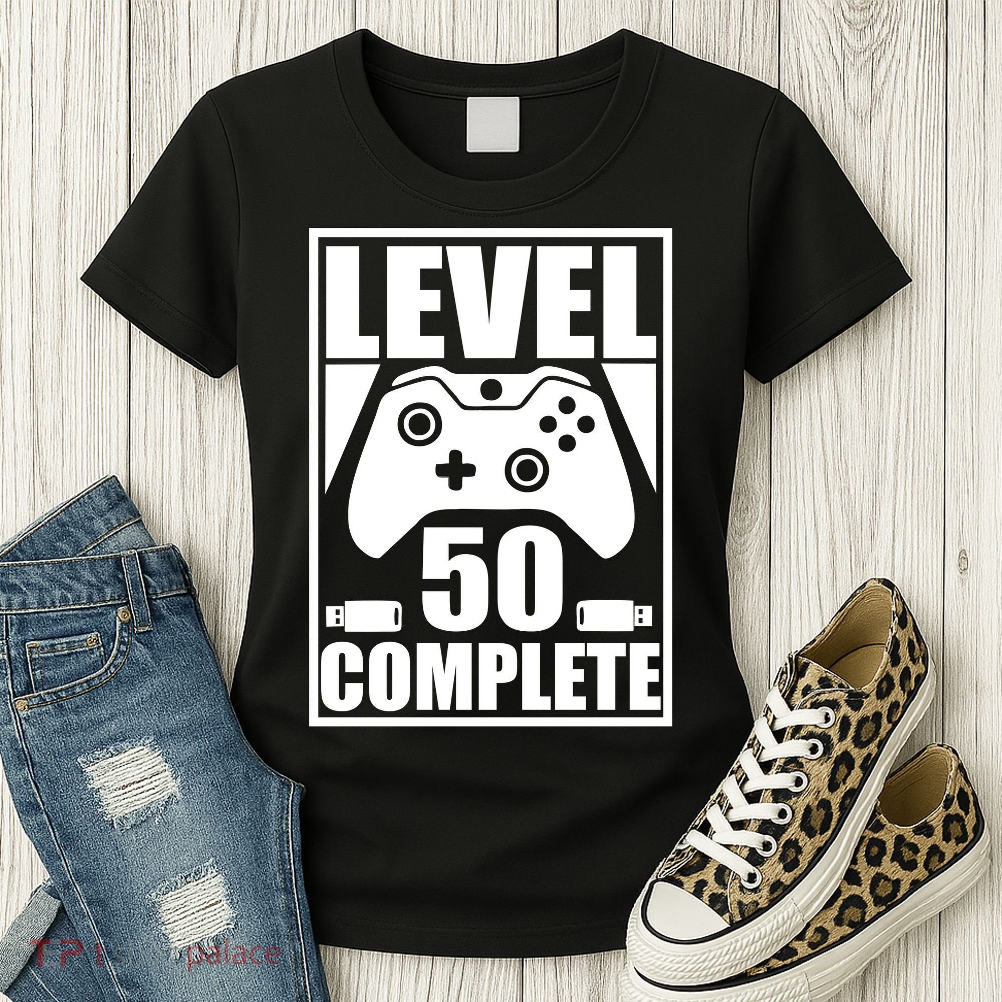 Level 50 Complete Video Gamer 50th Birthday Women's T-Shirt