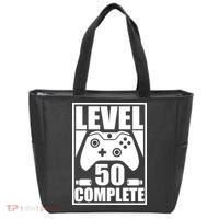 Level 50 Complete Video Gamer 50th Birthday Tote Bag thumb 0