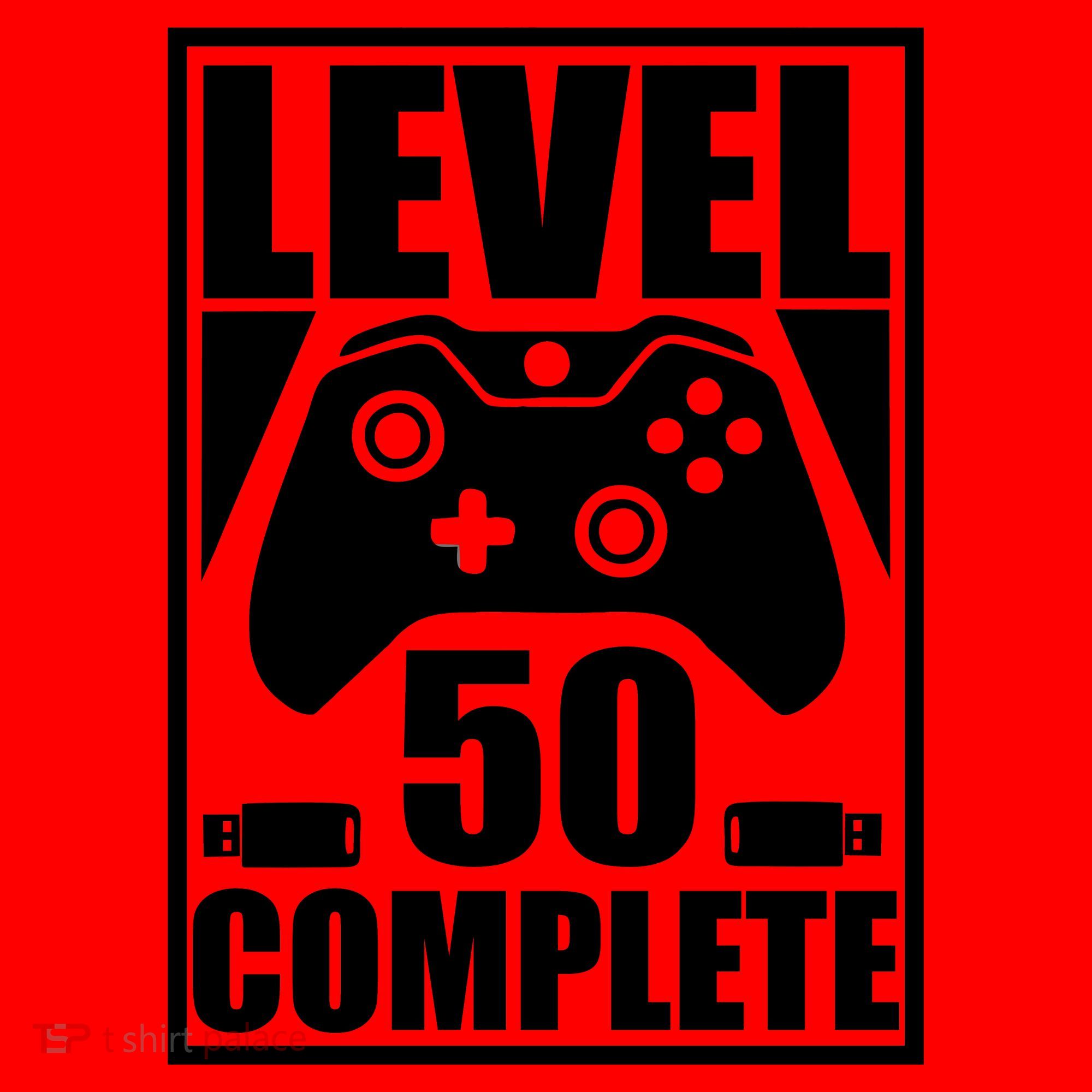 Level 50 Complete Video Gamer 50th Birthday Santa Hat