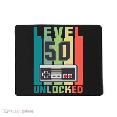 Level 50 Unlocked Funny Retro Gamer Birthday Mousepad