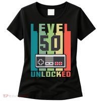 Level 50 Unlocked Funny Retro Gamer Birthday Women's T-Shirt thumb 0