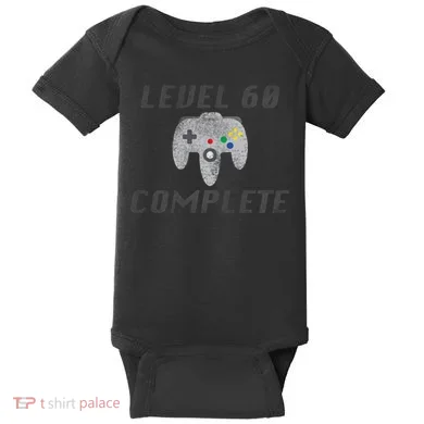 Level 60 Complete 60th Birthday Baby Bodysuit