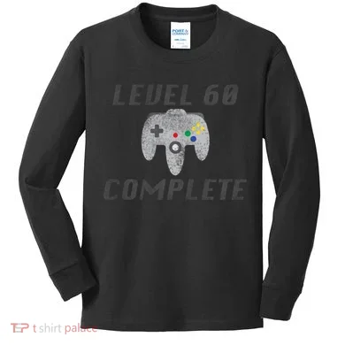 Level 60 Complete 60th Birthday Kids Long Sleeve Shirt