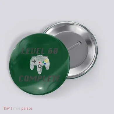 Level 60 Complete 60th Birthday Button